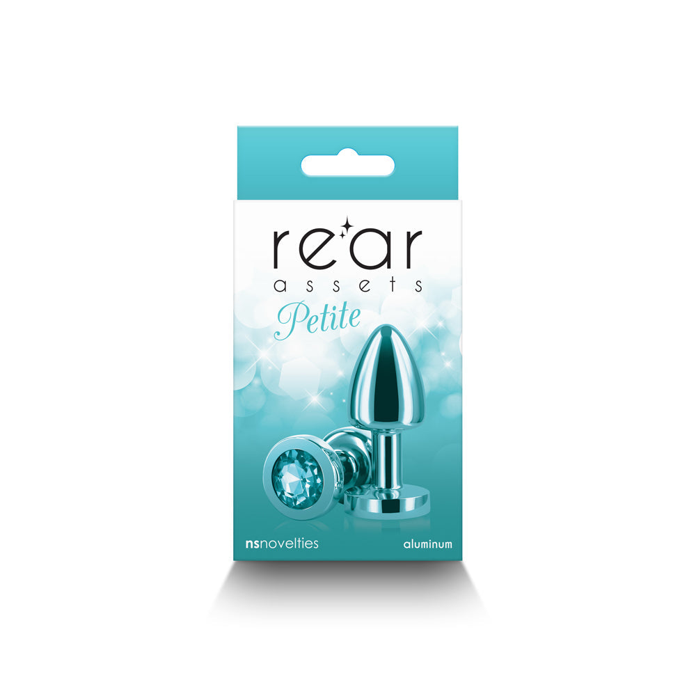 Rear Assets Petite Metal Anal Plug Teal